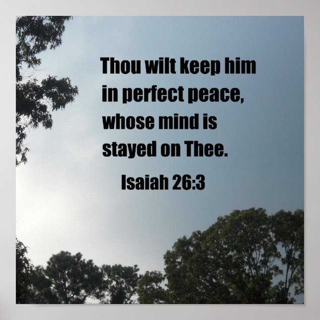 Affiches Ésaïe 26:3 (Devant)