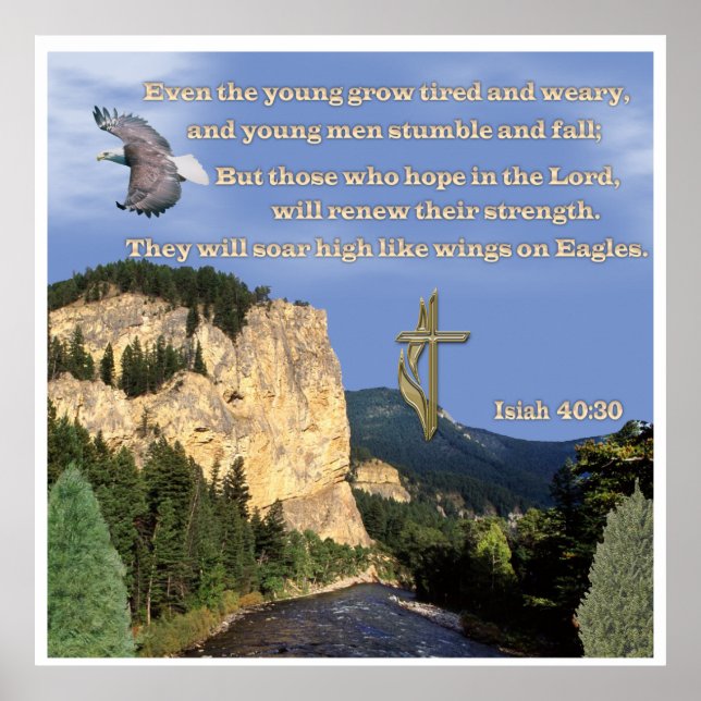 Affiches Ésaïe 40:30-31 (Devant)