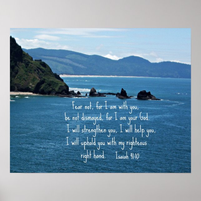 Affiches Esaïe 41:10 Ne crains pas, car je suis avec toi... (Devant)