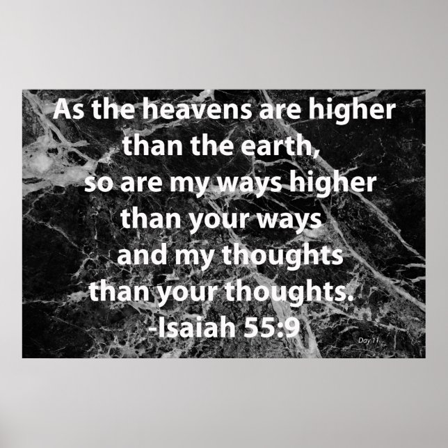 Affiches Ésaïe 55:9 (Devant)