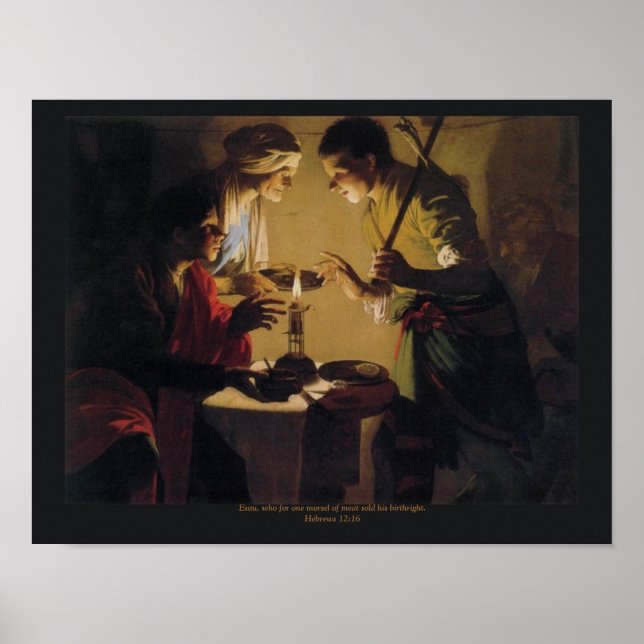 Affiches Esau Vendre Son Droit D'Annithre Hendrick Brugghen (Devant)