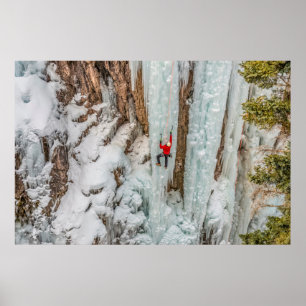 Affiches Escalade de glace Cliff ascendante