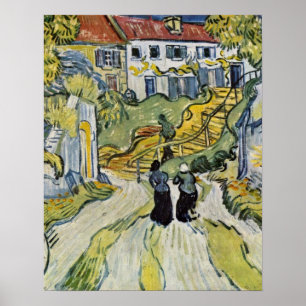 Affiches Escalier d'Auvers par Vincent Willem van Gogh