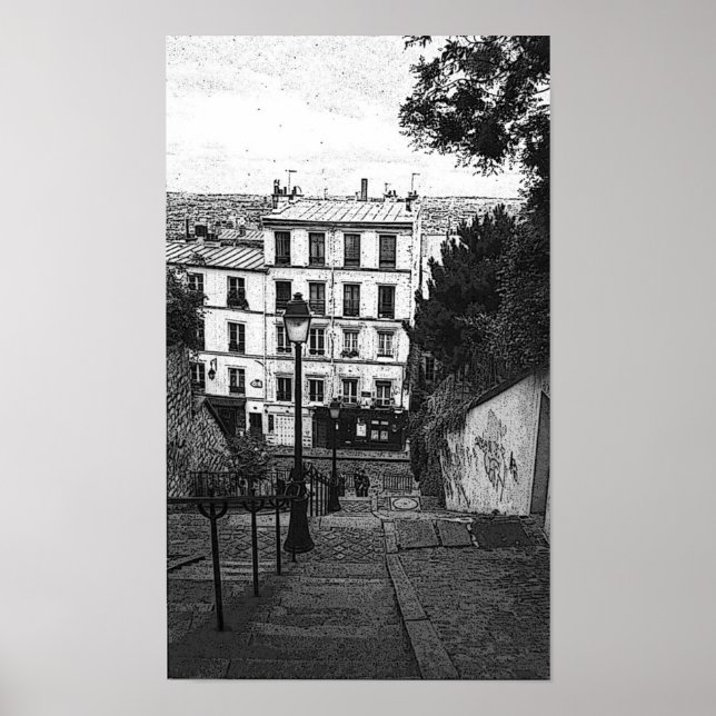Affiches Escaliers de Montmartre (Devant)