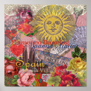 Affiches Espagne Sunshine Espagnol Voyage vacances