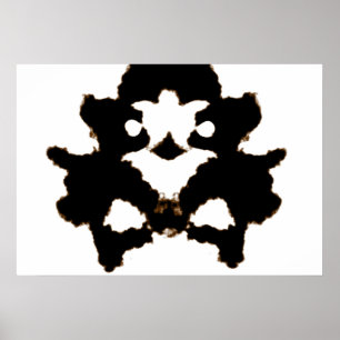 Affiches Essai de Rorschach d'une carte de tache d'encre