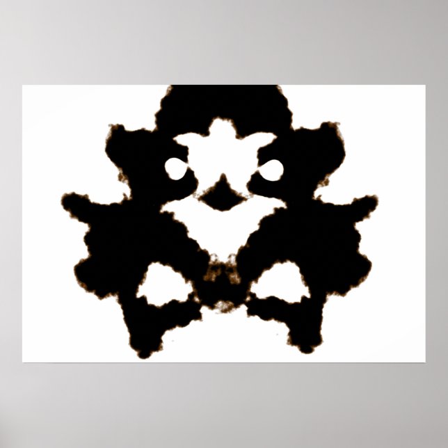 Affiches Essai Rorschach d'une carte de lot d'encre (Devant)