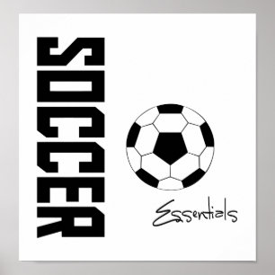 Affiches Essentials de soccer (noir)