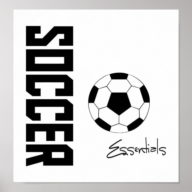 Affiches Essentials de soccer (noir) (Devant)