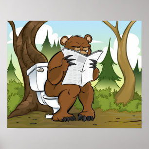 Affiches Est-ce qu'une merde d'ours dans la forêt