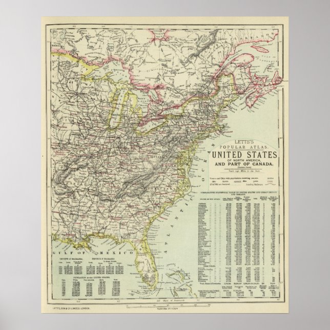 Affiches Est des États-Unis (Devant)