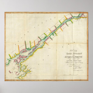 Affiches Est. Extrémité de St Lawrence du lac Ontario et 