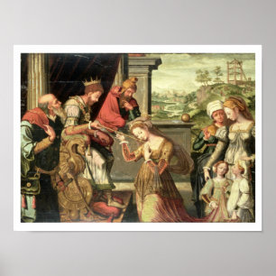 Affiches Esther devant le roi Ahasuerus avec Haman envoyé