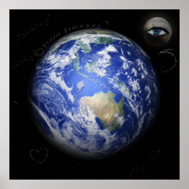 Affiches ... Et La Lune Surveille La Terre. (Devant)
