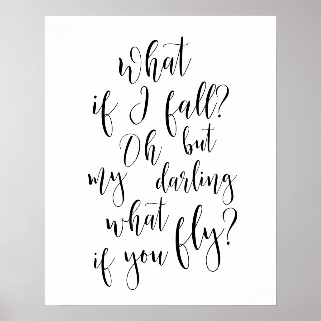 Affiches Et Si Je Tombe ? Mais Mon Chéri, Et Si Tu Voles ? (Devant)