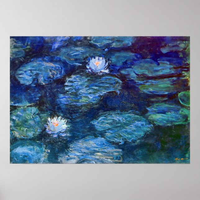 Affiches Etang Lily en bleu par Claude Monet Fine Art (Devant)