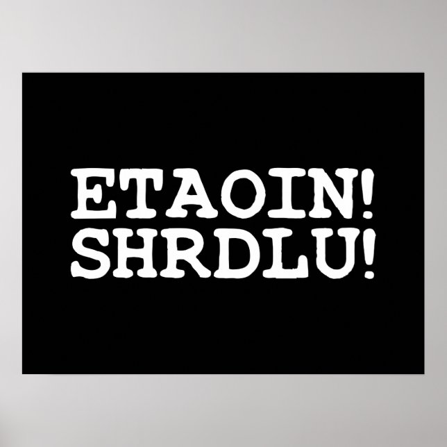 AFFICHES ETAOIN ! SHRDLU ! (Devant)