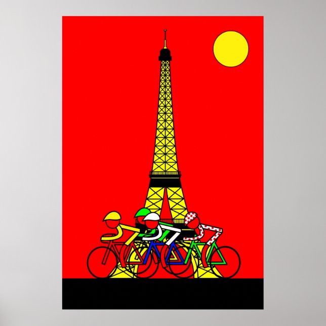 Affiches Étape 21 - Tour Eiffel en Jaune (Devant)