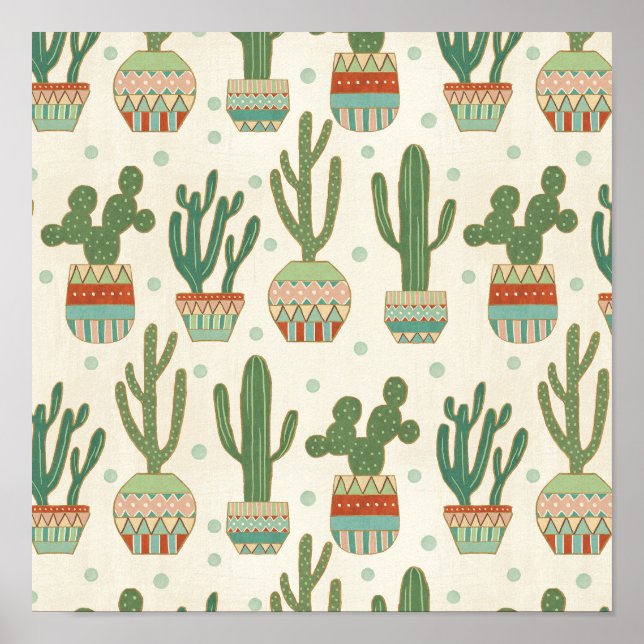 Affiches Étape Geo Sud-Ouest | Motif Cactus (Devant)
