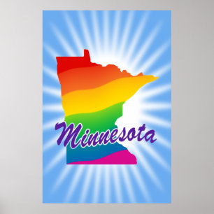 Affiches État Arc-En-Ciel Du Minnesota