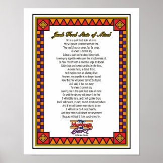 Affiches État d'esprit des aliments indésirables