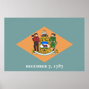 Affiches État du drapeau du Delaware