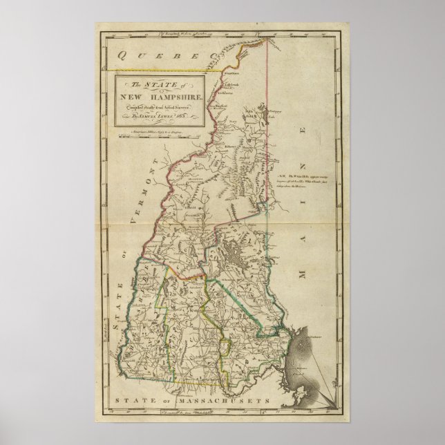 Affiches État du New Hampshire (Devant)