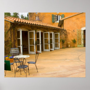 Affiches États-Unis, Californie, vallée de Sonoma, patio à