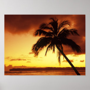 Affiches États-Unis, Hawaï, Maui, Coucher de soleil coloré