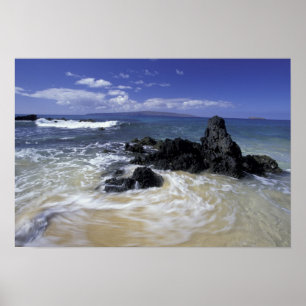 Affiches États-Unis, Hawaii, Maui, Maui, Makena Beach, Surf