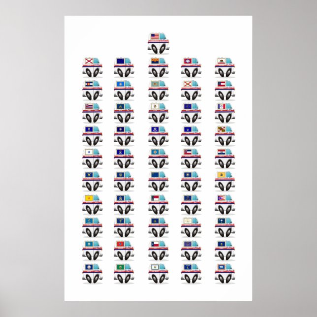 Affiches États-Unis Mail Trucks (Devant)