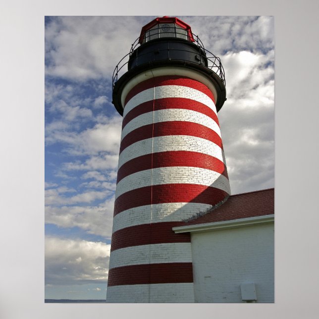 Affiches États-Unis, Maine, Lubec. Phare de West Quoddy Hea (Devant)