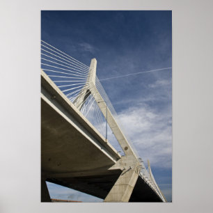 Affiches États-Unis, Massachusetts, Boston. Le pont Zakim.