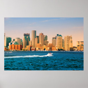 Affiches États-Unis, Massachusetts. Panorama du front de me