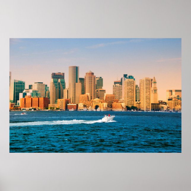 Affiches États-Unis, Massachusetts. Panorama du front de me (Devant)