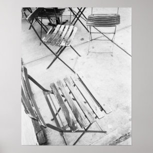 Affiches États-Unis, NEW YORK : Chaises de café à New York