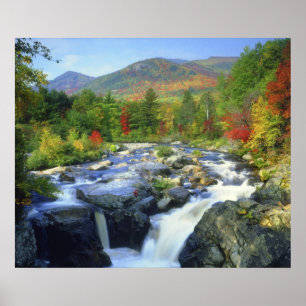 Affiches États-Unis, New York. Une cascade dans l'Adirondac