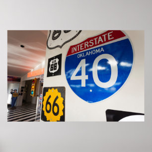 Affiches États-Unis, Oklahoma, Clinton, Musée de la Route 6
