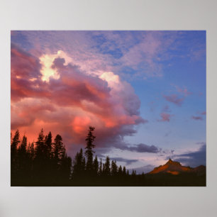 Affiches États-Unis, Oregon, Umpqua National Forest. Orage