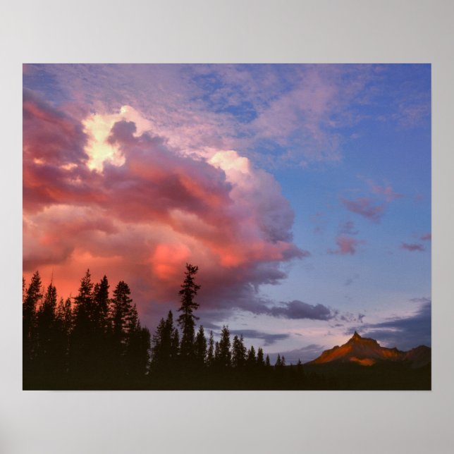 Affiches États-Unis, Oregon, Umpqua National Forest. Orage (Devant)