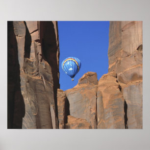 Affiches États-Unis, Utah, Monument Valley. Une montgolfièr