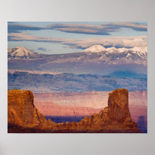 Affiches États-Unis, Utah. Vue panoramique des montagnes La