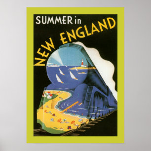 Affiches Été En Nouvelle-Angleterre (frontière)
