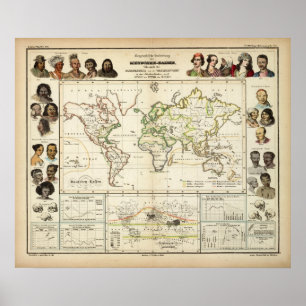 Affiches Étendue géographique de la race humaine