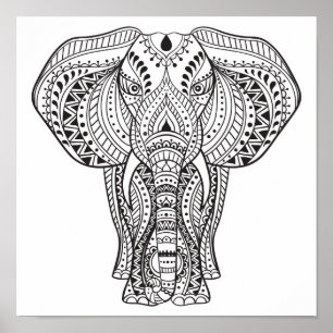 Affiches Ethnic Indian Elephant 2