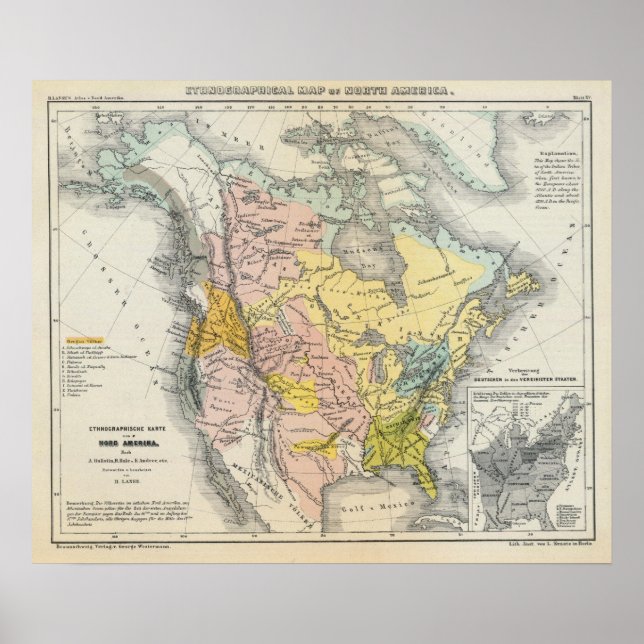 Affiches Ethnographe de l'Amérique du Nord (Devant)