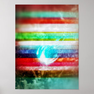 Affiches Étincelle dans une mer de couleurs