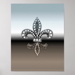 Affiches Étincelle de bijou d'affiche de Fleur De Lis la