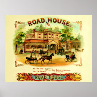 Affiches Étiquette de boîte à cigares vintage