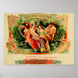 Affiches Étiquette de boîte à cigares vintage